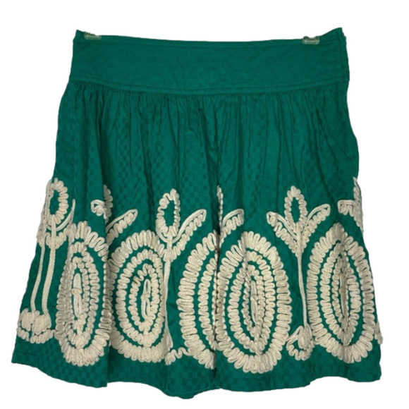 NICK & Mo Mini Skirt, Flared Style - Embroidered Cream Details size - Picture 1 of 7
